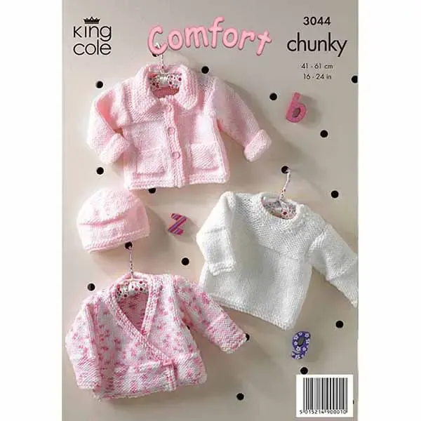 king-cole-patterns-3044-strickanleitung-jacke-pullover-m-tze-chunky image 1