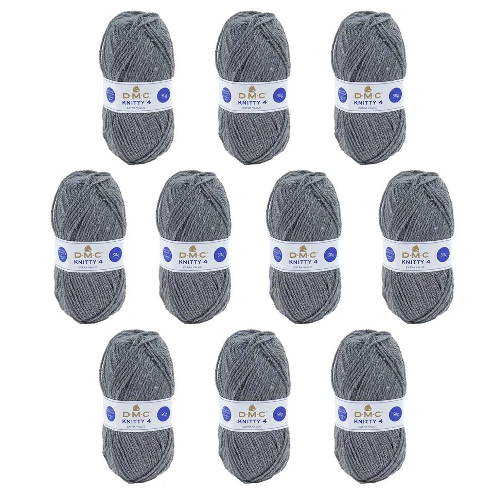 dmc-knitty-4-strickgarn-10x50g-grau-gris-acryl image 1