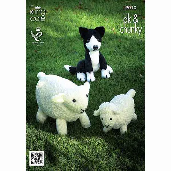 king-cole-9010-schaf-hund-strickanleitung-kuscheltier-chunky image 1