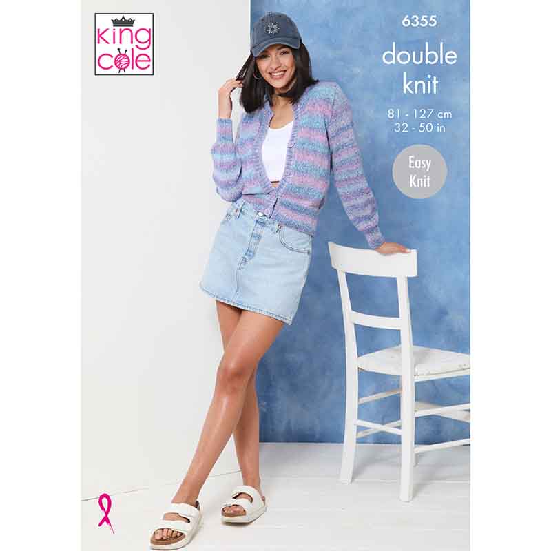 king-cole-6355-cardigan-weste-strickanleitung-jamboree-dk image 1