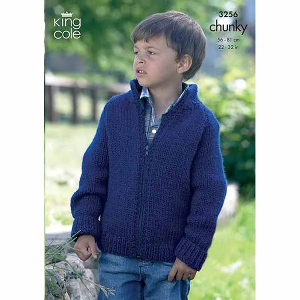king-cole-patterns-3256-strickanleitung-cardigans-big-value-chunky image 1