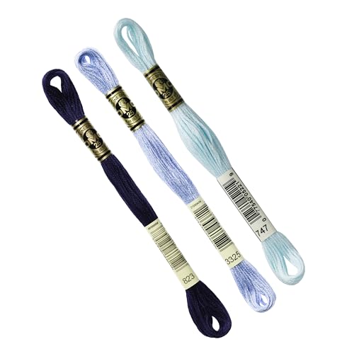 dmc-moulin-sp-cial-stickgarn-blau-3er-pack-baumwolle image 2