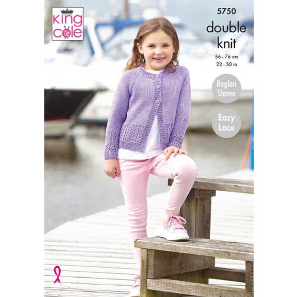 king-cole-5750-cardigans-strickanleitung-cottonsmooth-dk image 1