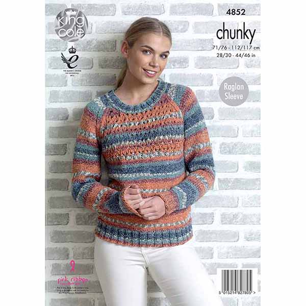 king-cole-4852-strickanleitung-pullover-cardigan-drifter-chunky image 2