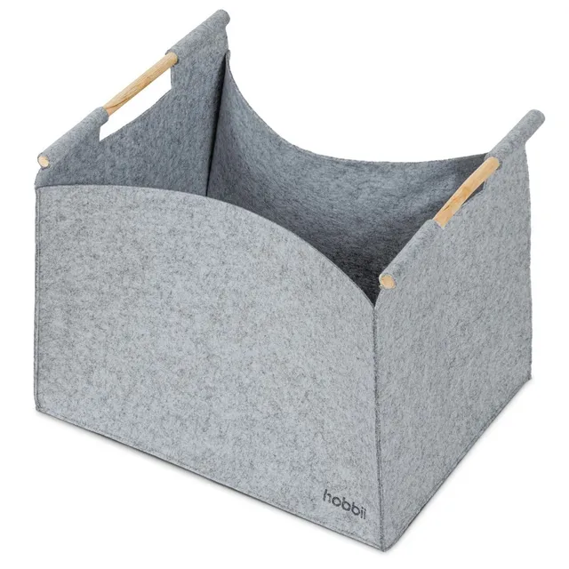 hobbii-zubeh-r-gro-er-filzkorb-garnkorb-dark-grey-aufbewahrung image 1