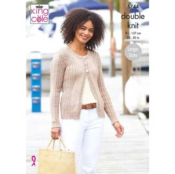 king-cole-5744-cardigan-top-strickanleitung-dk image 1