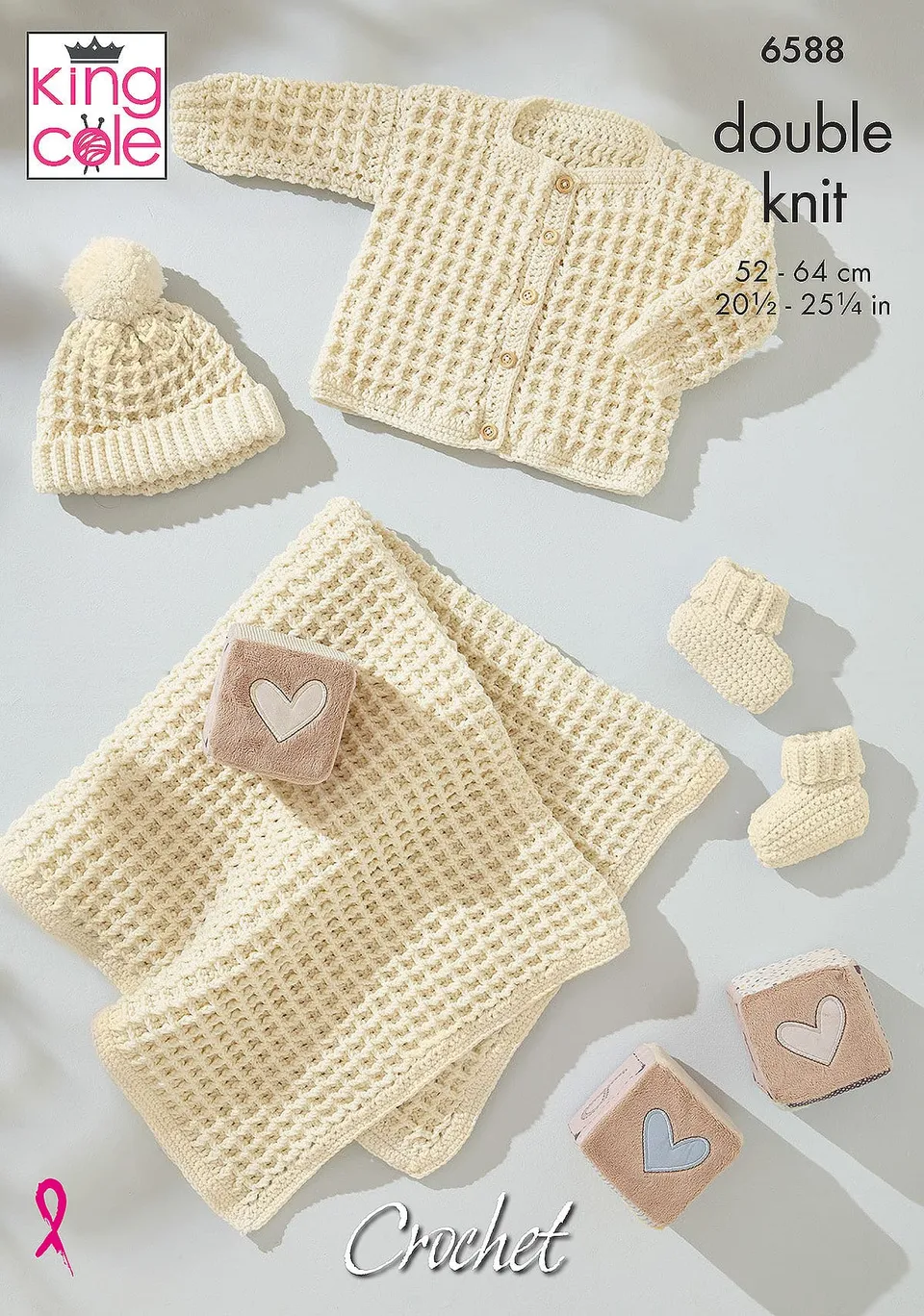 king-cole-6588-baby-set-h-kelanleitung-little-lamb-dk-waffelmuster image 1