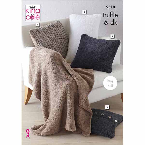 king-cole-patterns-5518-strickanleitung-kissen-truffle-dk image 1