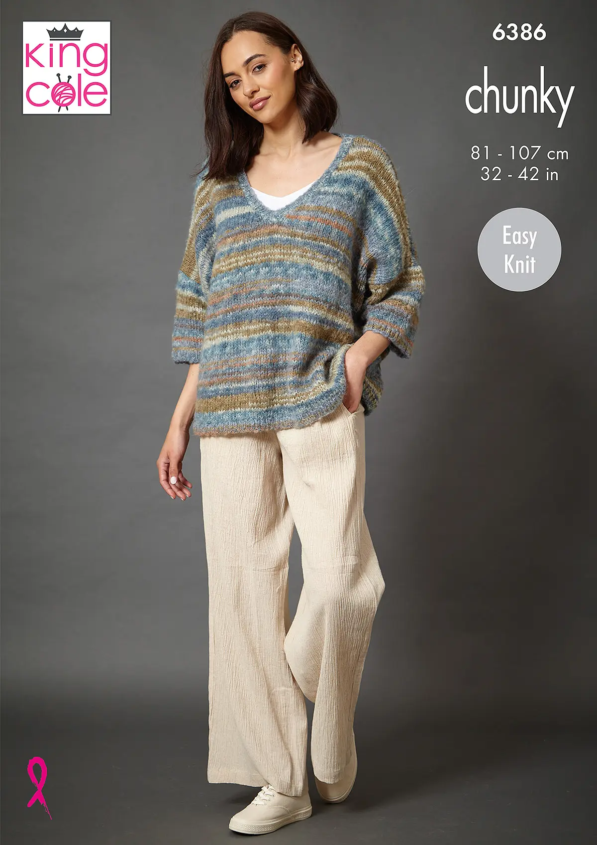 king-cole-6386-flair-chunky-strickanleitung-pullover image 1