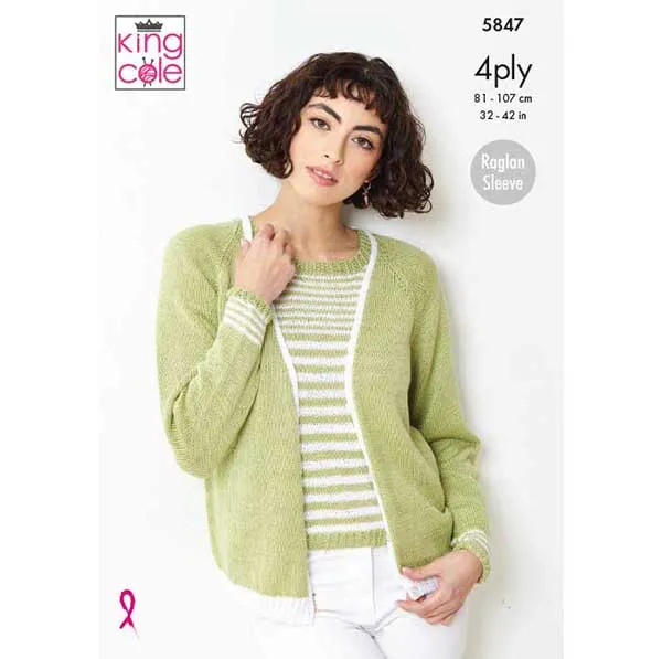 king-cole-5847-strickanleitung-twinset-giza-cotton-4ply image 1