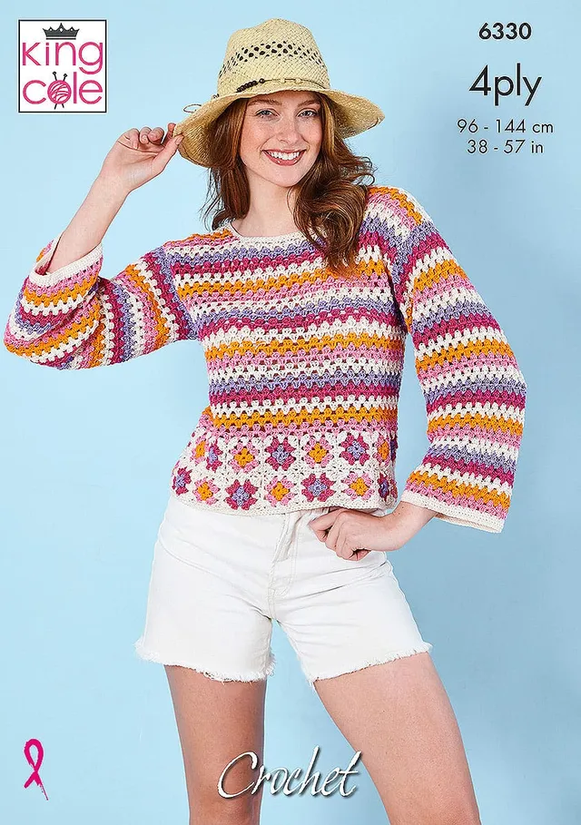 king-cole-6330-h-kelanleitung-pullover-top-giza-cotton-baumwolle image 1