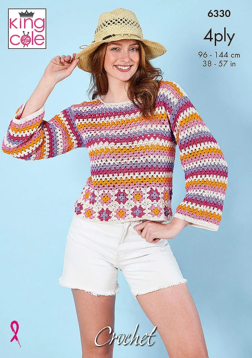 king-cole-6330-h-kelanleitung-pullover-top-giza-cotton-baumwolle image 1