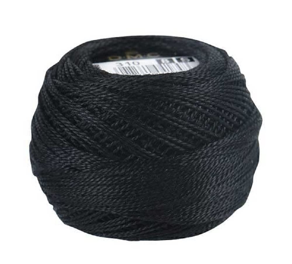 dmc-coton-perl-perlgarn-310-schwarz-90m-st-rke-8 image 1