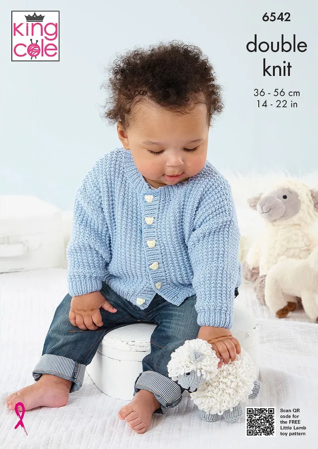 king-cole-6542-cardigan-strickanleitung-little-lamb-dk image 1
