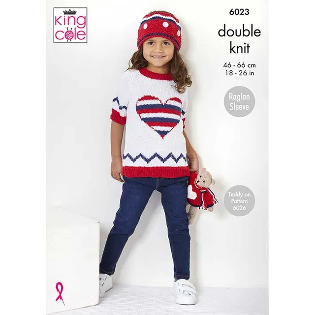 king-cole-patterns-6023-pullover-hoodie-krone-strickanleitung-dk image 1