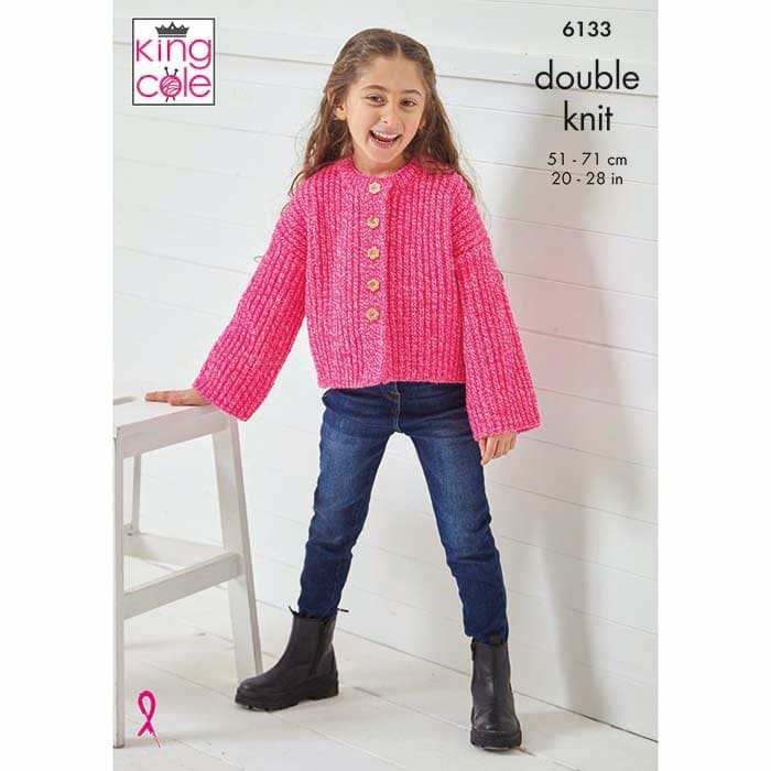 king-cole-6133-strickanleitung-cardigan-pullover-twirly-dk image 1