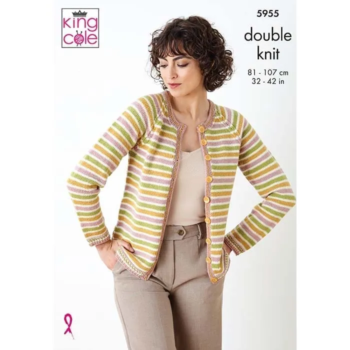 king-cole-patterns-5955-top-cardigan-strickanleitung-merino-blend-dk image 1