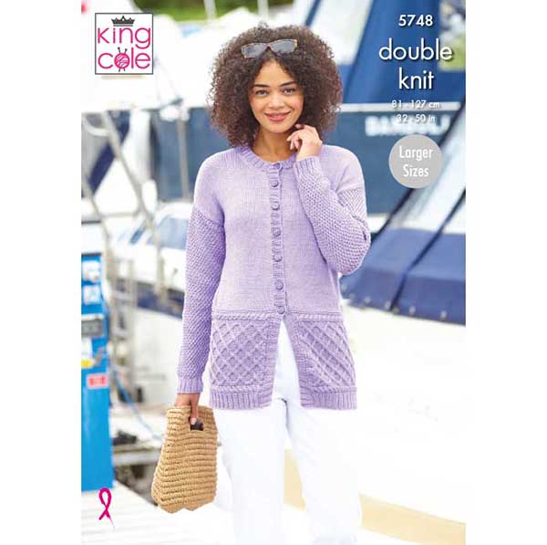 king-cole-5748-strickanleitung-jacke-weste-cottonsmooth-dk image 1