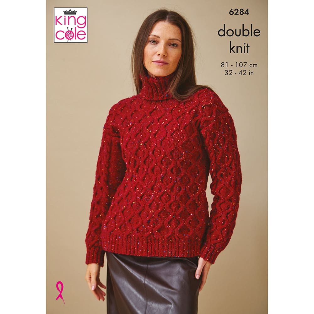 king-cole-6284-strickanleitung-pullover-top-merino-dk image 1