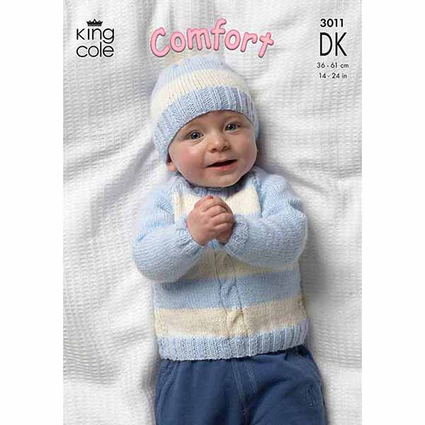 king-cole-3011-cardigan-pullover-strickanleitung-comfort-dk image 1