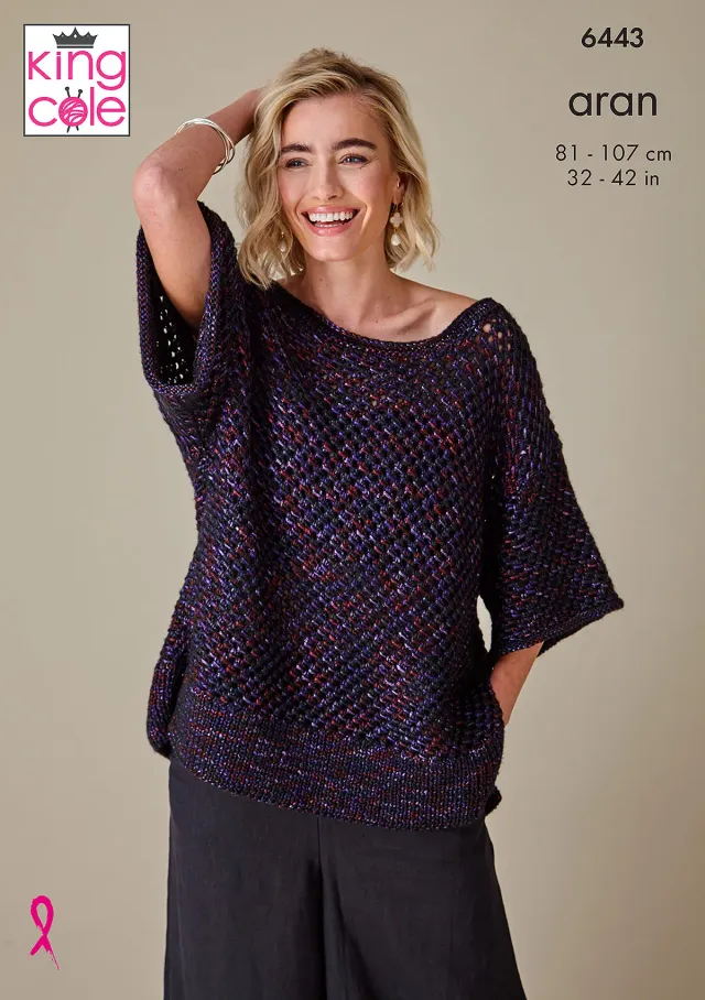 king-cole-6443-weste-und-top-strickanleitung-firefly-aran image 1