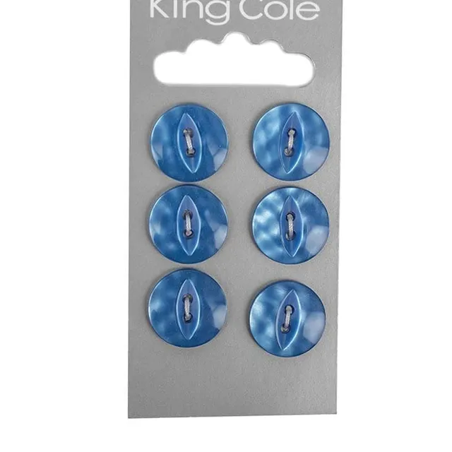 king-cole-haberdashery-fish-eye-buttons-kn-pfe-blau-mittel image 1