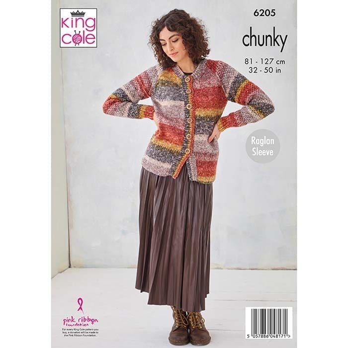 king-cole-6205-pullover-jacke-strickanleitung-hedgerow-chunky image 2
