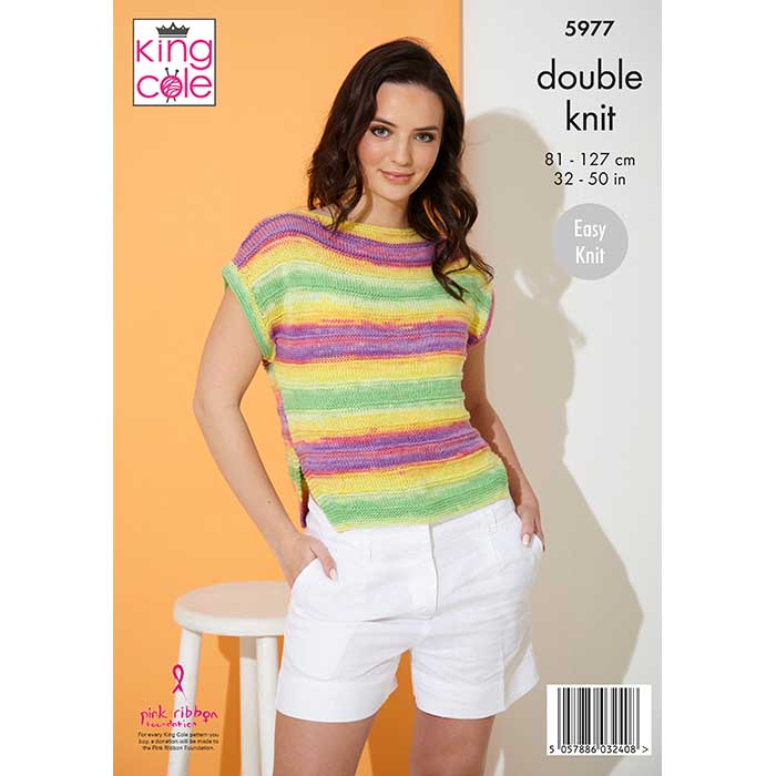 king-cole-5977-strickanleitung-pullover-top-tropical-dk image 2