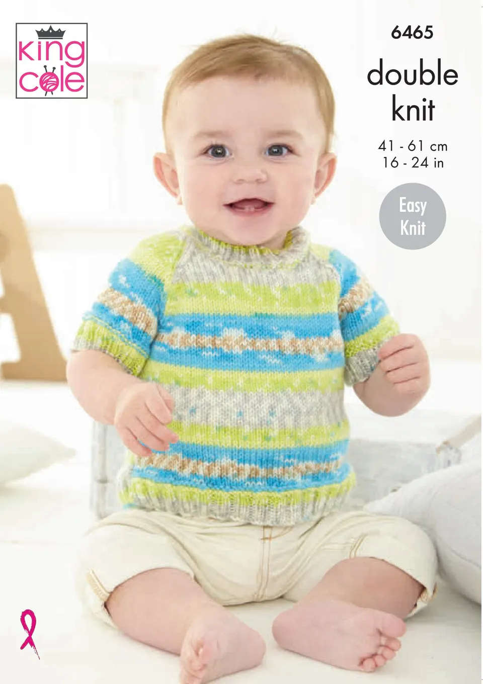 king-cole-6465-strickanleitung-cardigan-pullover-fjord-baby-dk image 1