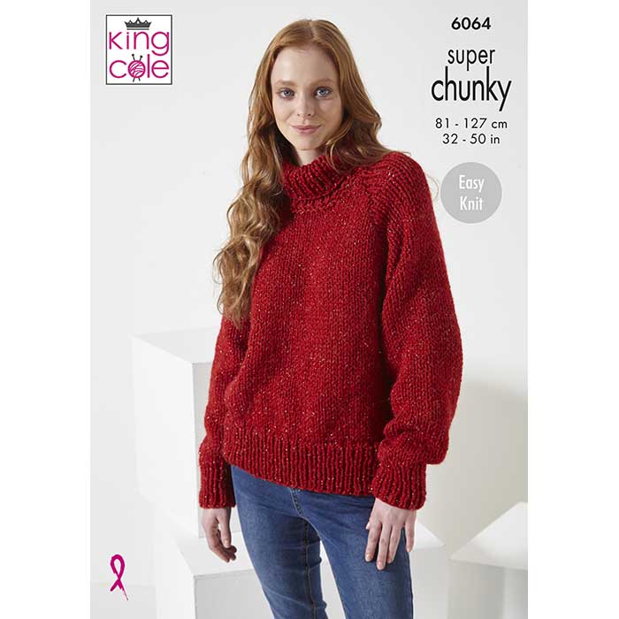 king-cole-6064-pullover-strickanleitung-celestial-super-chunky image 1