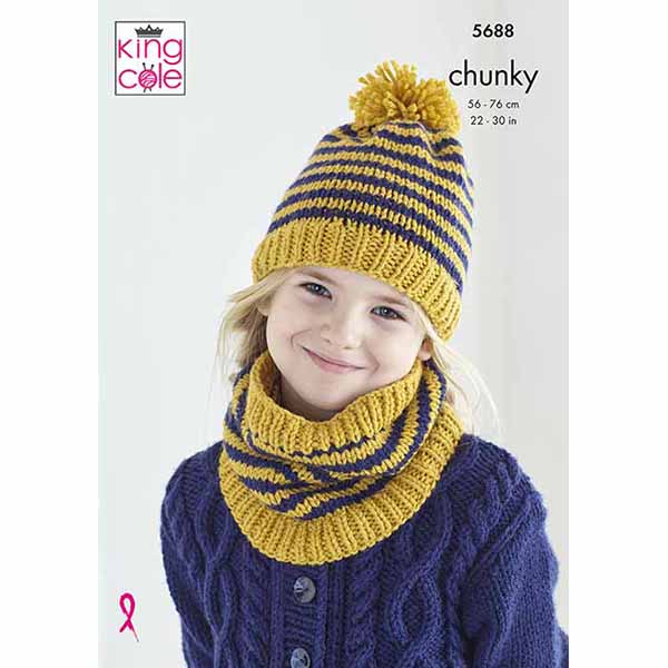 king-cole-patterns-5688-cardigan-strickanleitung-ultra-soft-chunky image 1