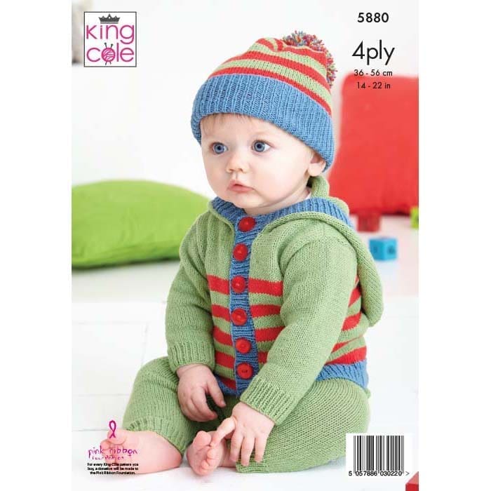 king-cole-5880-strickanleitung-baby-set-cotton-socks-4ply image 2