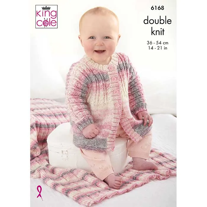 king-cole-6168-strickanleitung-jacke-decke-baby-dk image 1