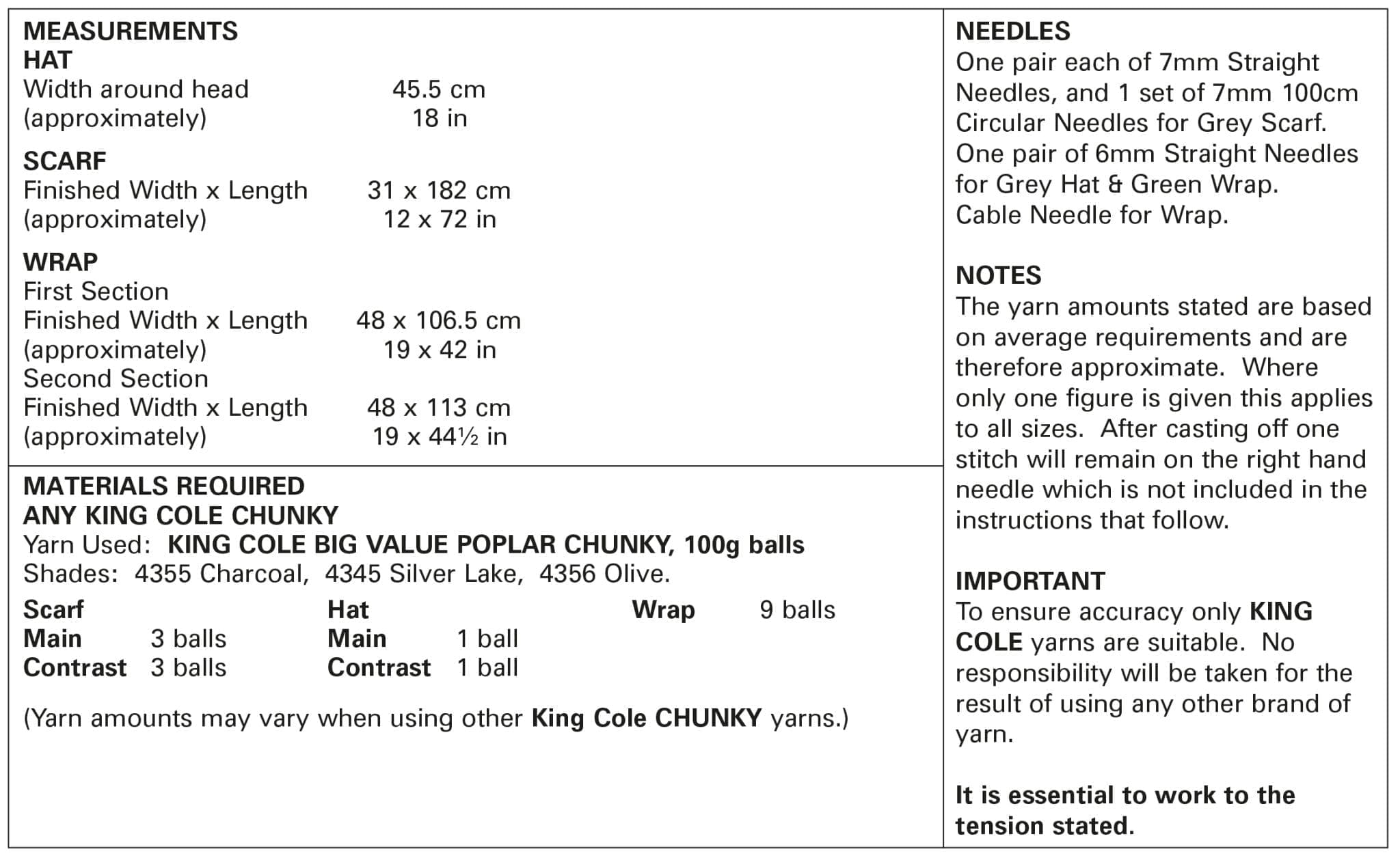 king-cole-5834-accessoires-strickanleitung-poplar-chunky image 3