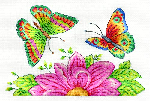 dmc-butterfly-garden-kreuzstich-set-14-count-mehrfarbig image 3
