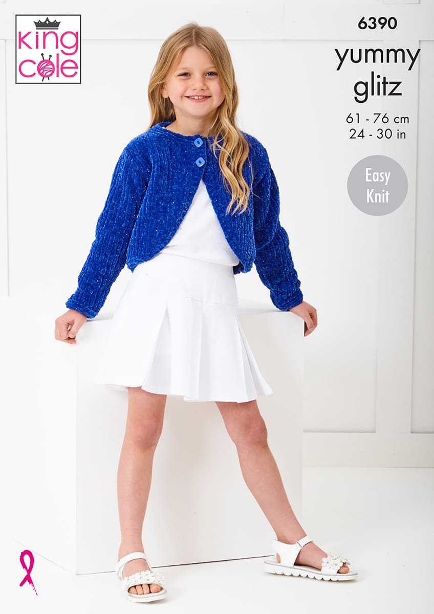 king-cole-6390-strickanleitung-boleros-yummy-glitz image 1