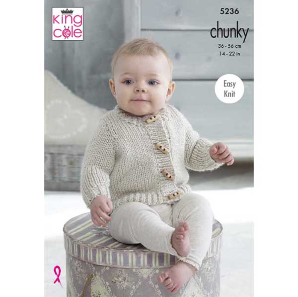 king-cole-5236-cardigans-westen-strickanleitung-baby-chunky image 1