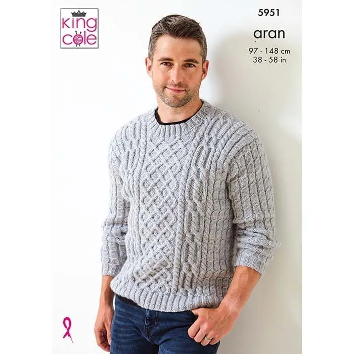 king-cole-5951-strickanleitung-pullover-fashion-aran image 1