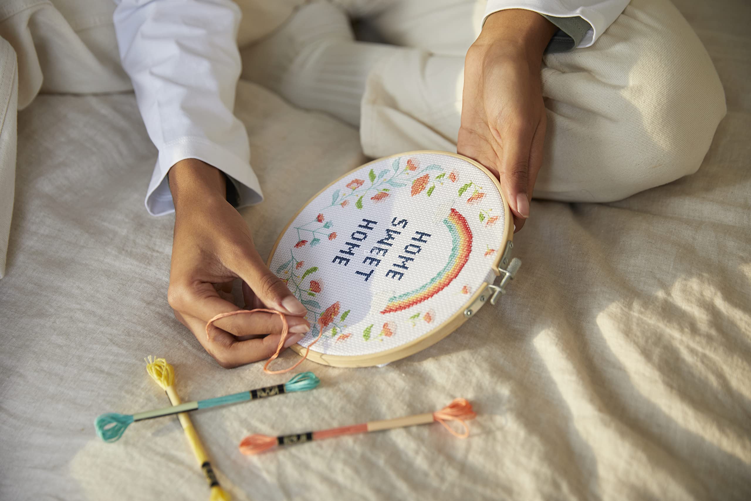 dmc-kreuzstich-set-home-sweet-home-gift-of-stitch-rahmen image 3