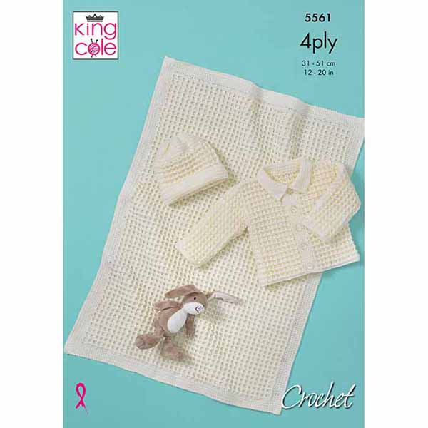 king-cole-5561-babyjacke-m-tze-decke-strickanleitung-4ply image 1