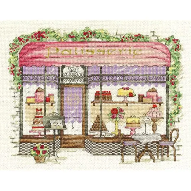 dmc-kreuzstich-set-patisserie-aida-14ct-mit-garn image 1