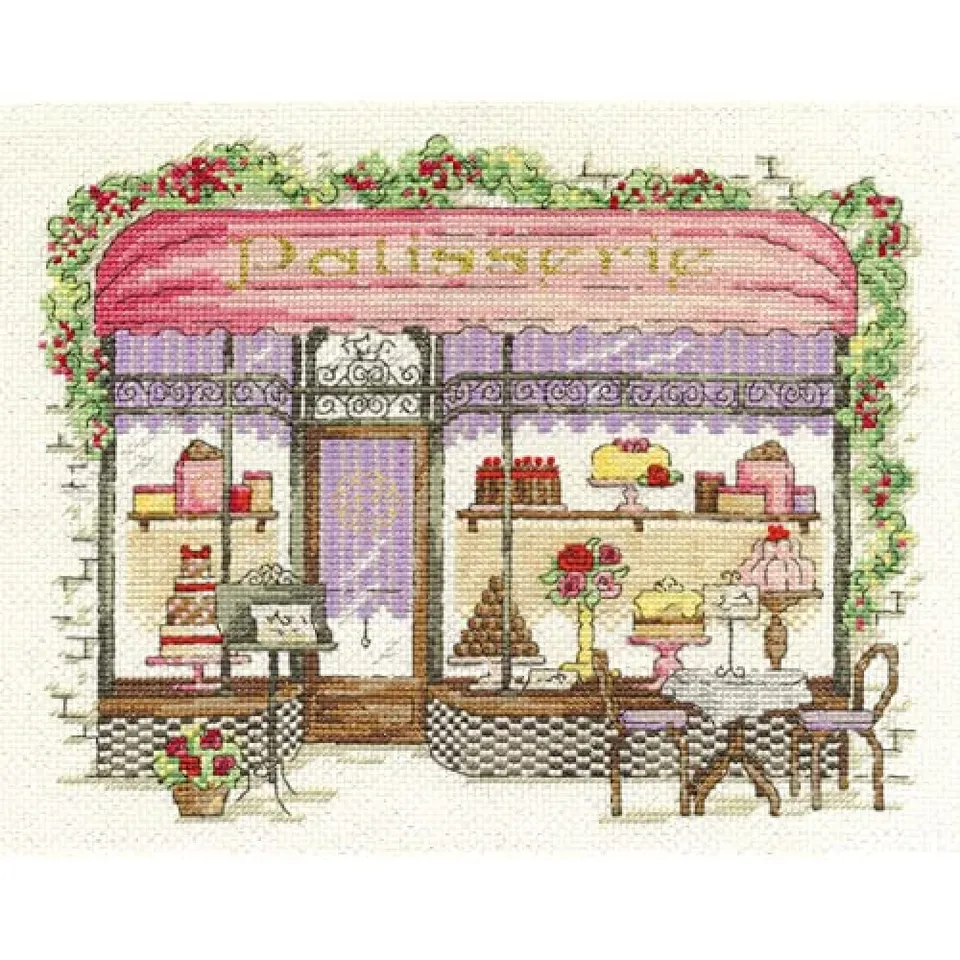 dmc-kreuzstich-set-patisserie-aida-14ct-mit-garn image 1