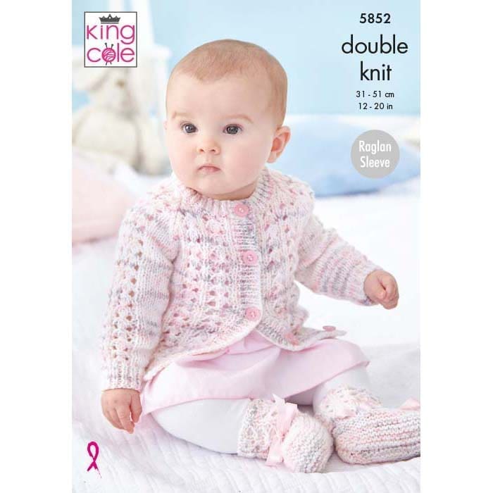 king-cole-5852-strickanleitung-baby-mantel-schuhchen-dk image 1