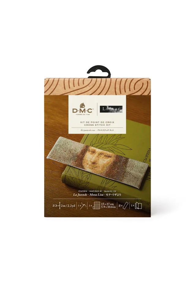 dmc-mona-lisa-lesezeichen-kreuzstichset-mittel image 1