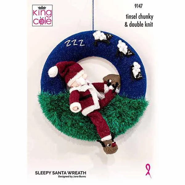 king-cole-9147-strickanleitung-weihnachtskranz-glitz-dk image 1