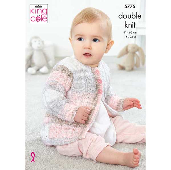 king-cole-5775-cardigan-tunika-strickanleitung-baby-pure image 1