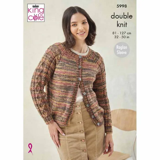 king-cole-patterns-5998-strickanleitung-pullover-cardigan-homespun image 1