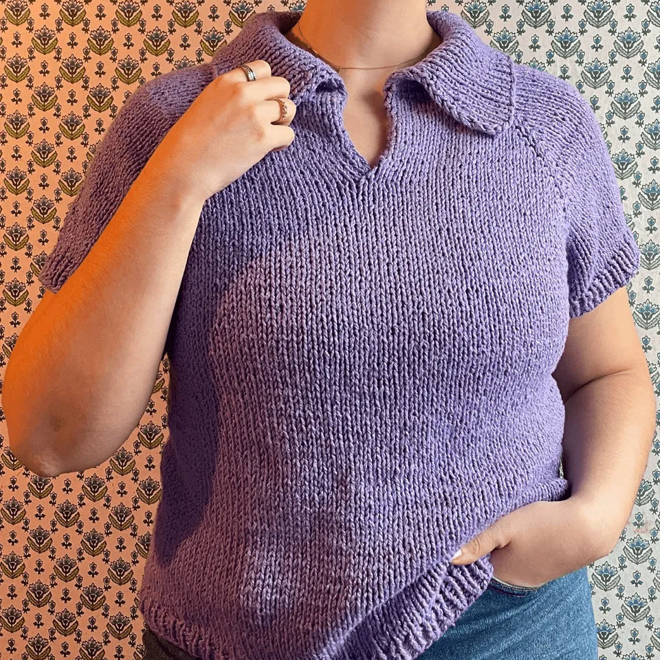 hobbii-anleitungen-easy-polo-tee-t-shirt-strickanleitung-pdf image 1