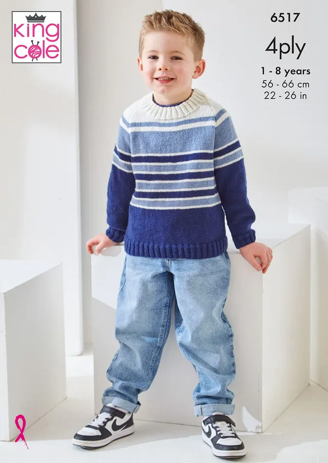 king-cole-p6517-pullover-strickanleitung-cherished-4ply-cardigan image 1