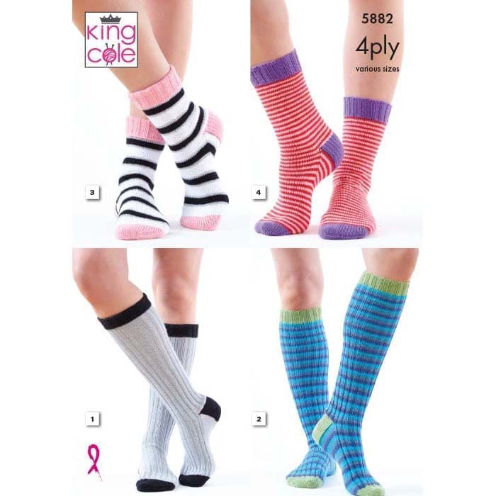 king-cole-patterns-5882-socken-strickanleitung-cotton-4ply image 1